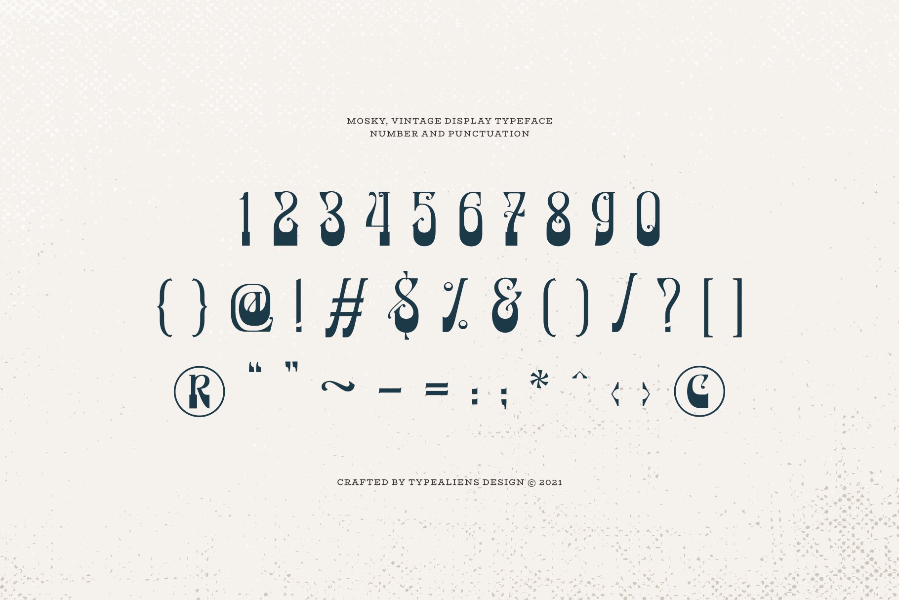 潮流复古逆反差酸性海报标题Logo衬线英文字体素材 Mosky Font_img_2