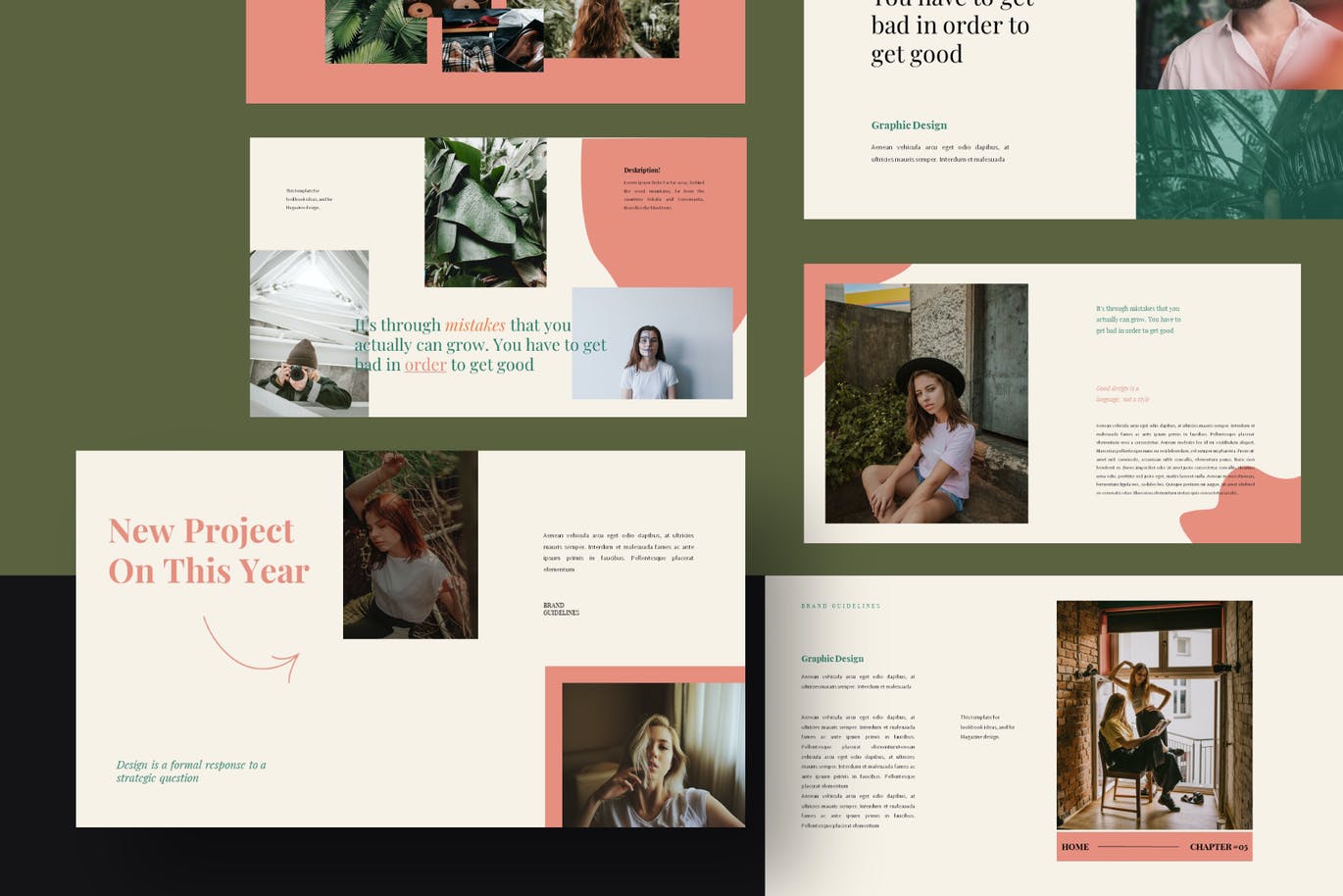 时尚Lookbook风提案简报作品集设计PPT+Keynote模板 Lookbook Powerpoint Template_img_2