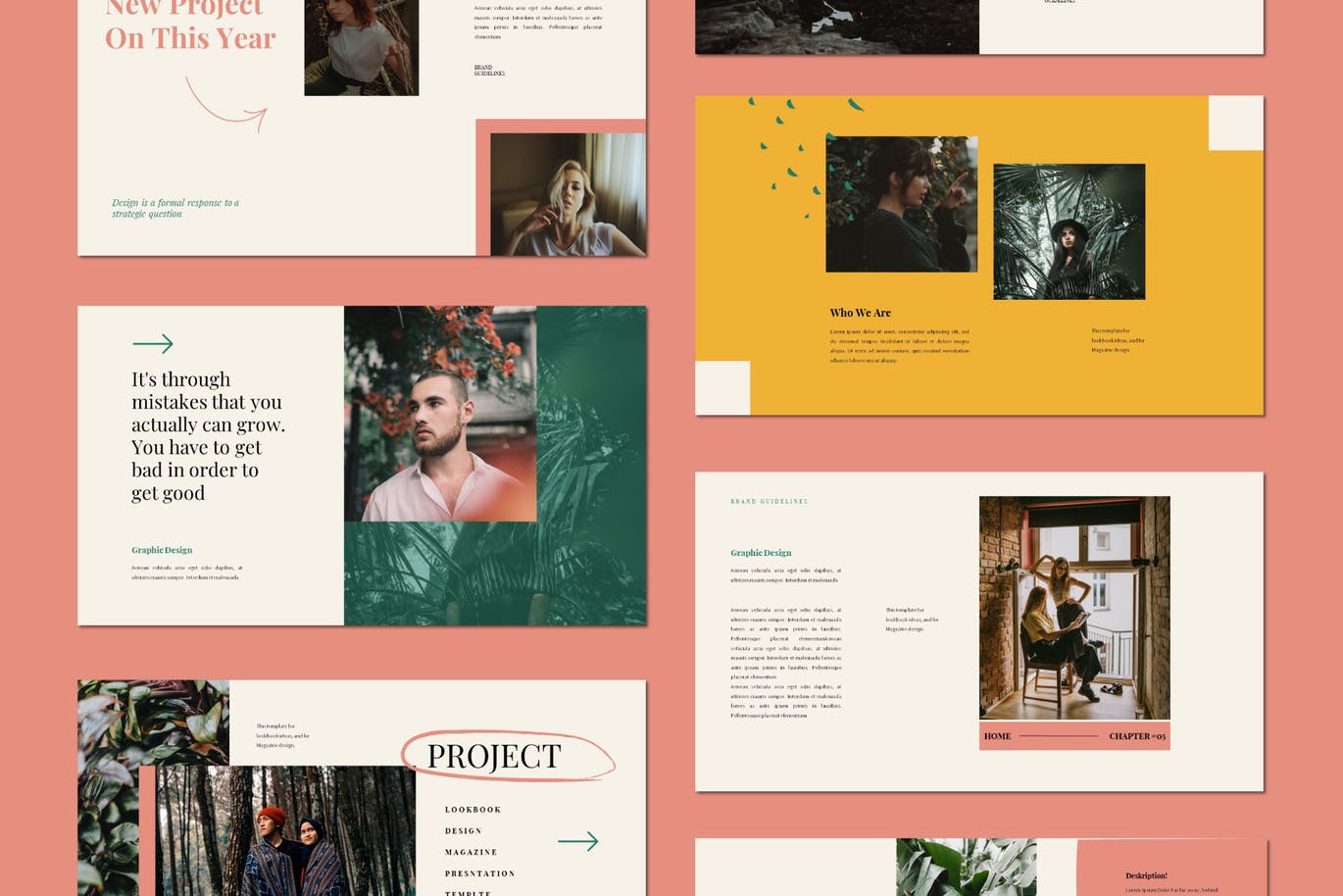 时尚Lookbook风提案简报作品集设计PPT+Keynote模板 Lookbook Powerpoint Template_img_2