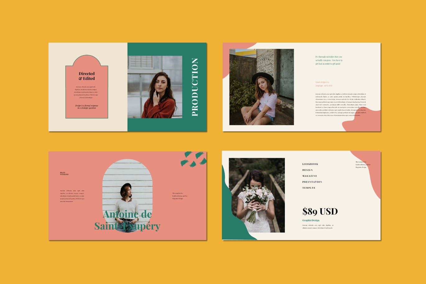 时尚Lookbook风提案简报作品集设计PPT+Keynote模板 Lookbook Powerpoint Template_img_2