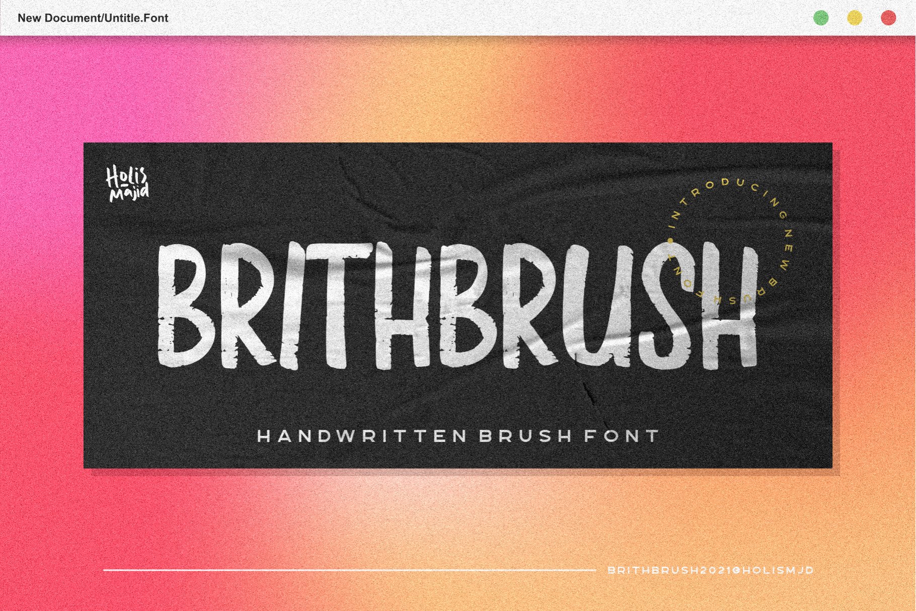 现代可爱卡通标题品牌Logo手写英文字体设计素材 Brith Brush Font_img_2