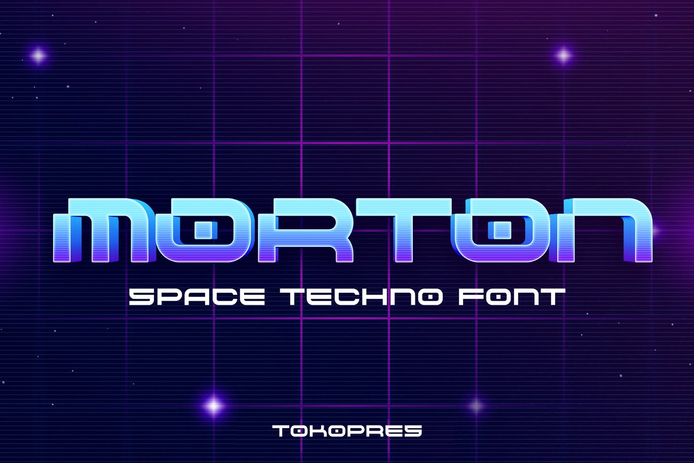 未来科幻杂志海报标题Logo设计无衬线英文字体素材 MORTON - Techno Scifi Font_img_2