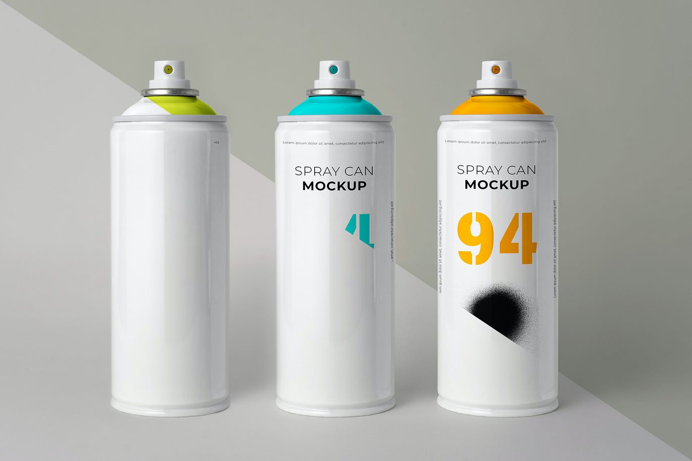 简约喷雾瓶外观设计样机模板 Aerosol Can Mockup_img_2