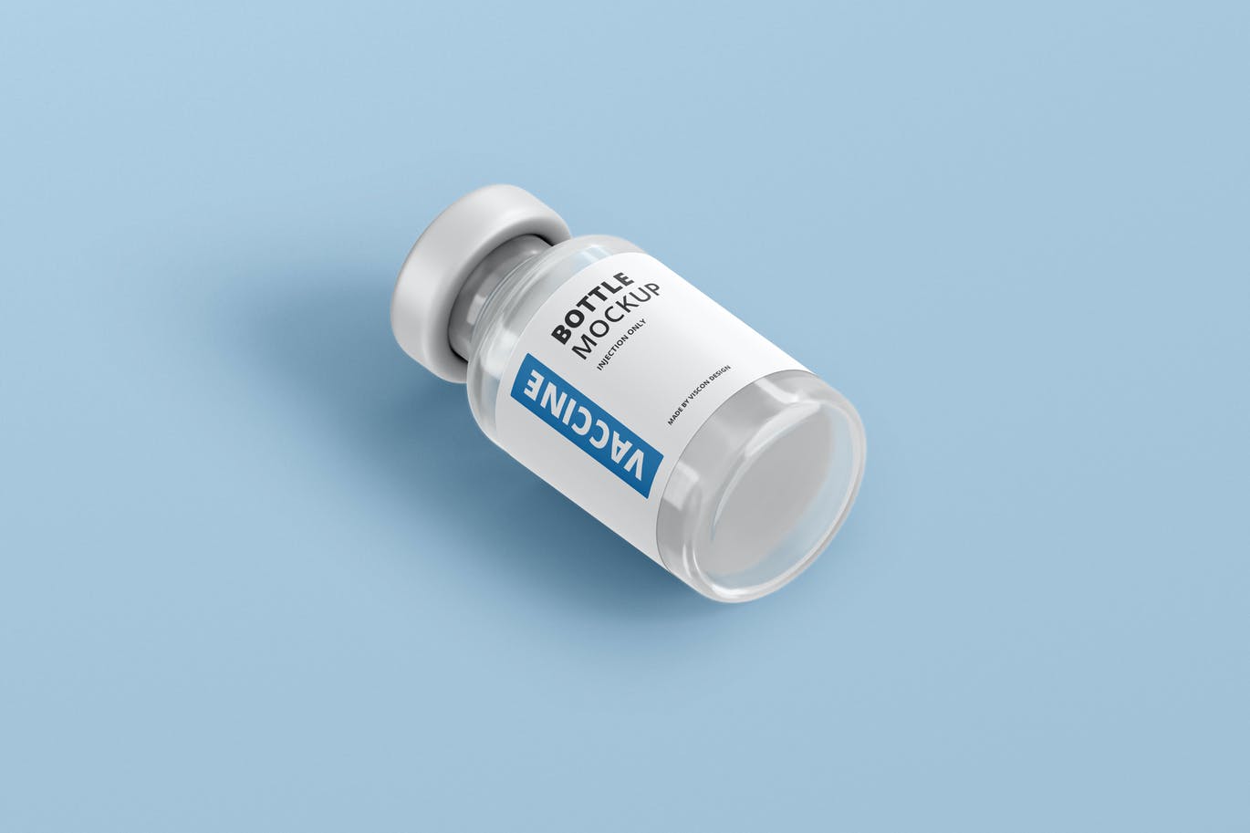 高品质医疗疫苗药瓶设计PS智能贴图样机模板 Vaccine Bottle Mockup_img_2