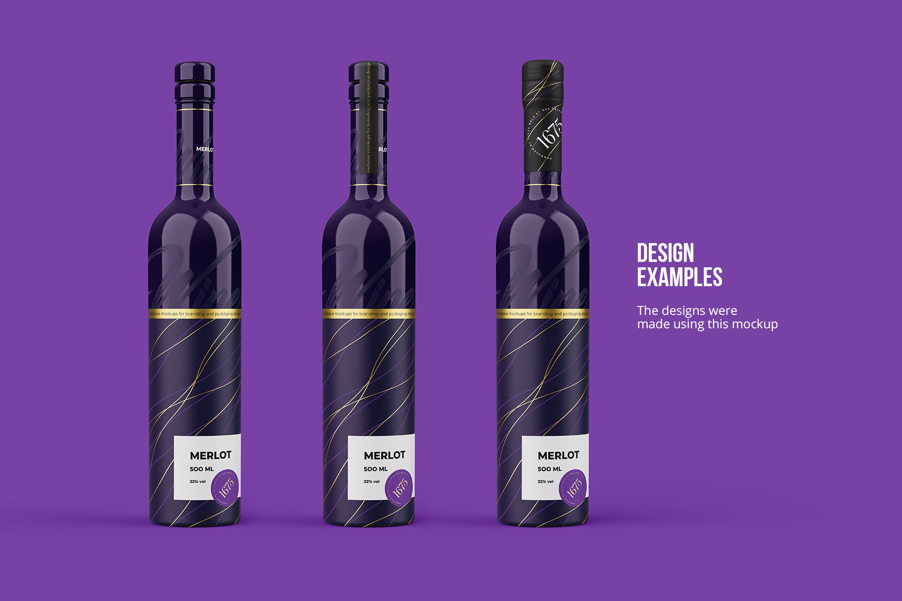 逼真红酒酒瓶标签包装管设计PS智能贴图样机套装 Ceramic Wine Bottle Mockup PRO_img_2