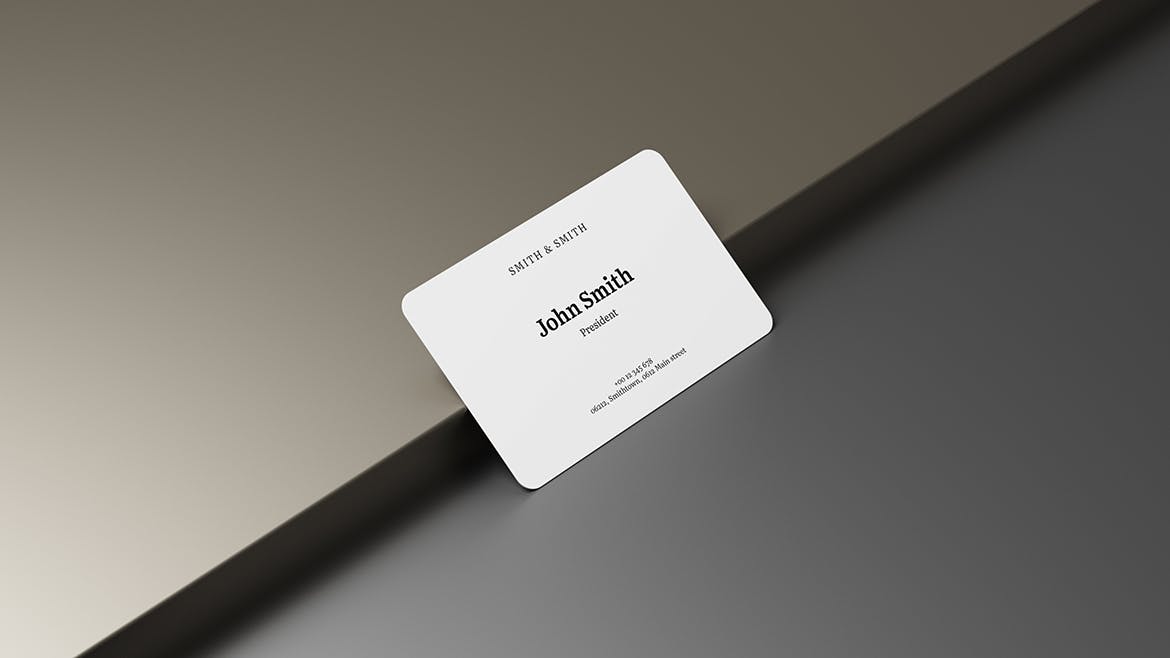 逼真商务名片卡片设计PSD样机模板素材 3.2x2 Business Card Mockup_img_2