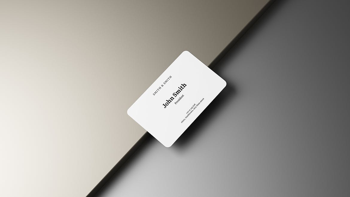 逼真商务名片卡片设计PSD样机模板素材 3.2x2 Business Card Mockup_img_2