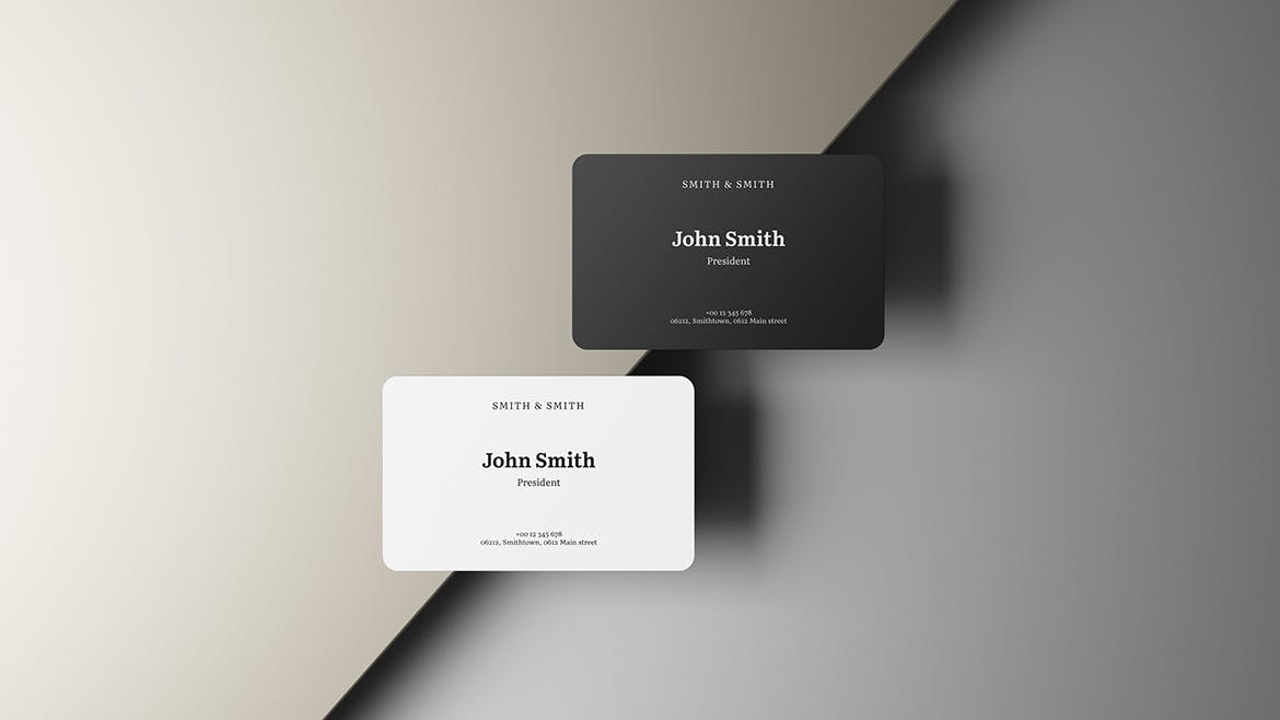 逼真商务名片卡片设计PSD样机模板素材 3.2x2 Business Card Mockup_img_2