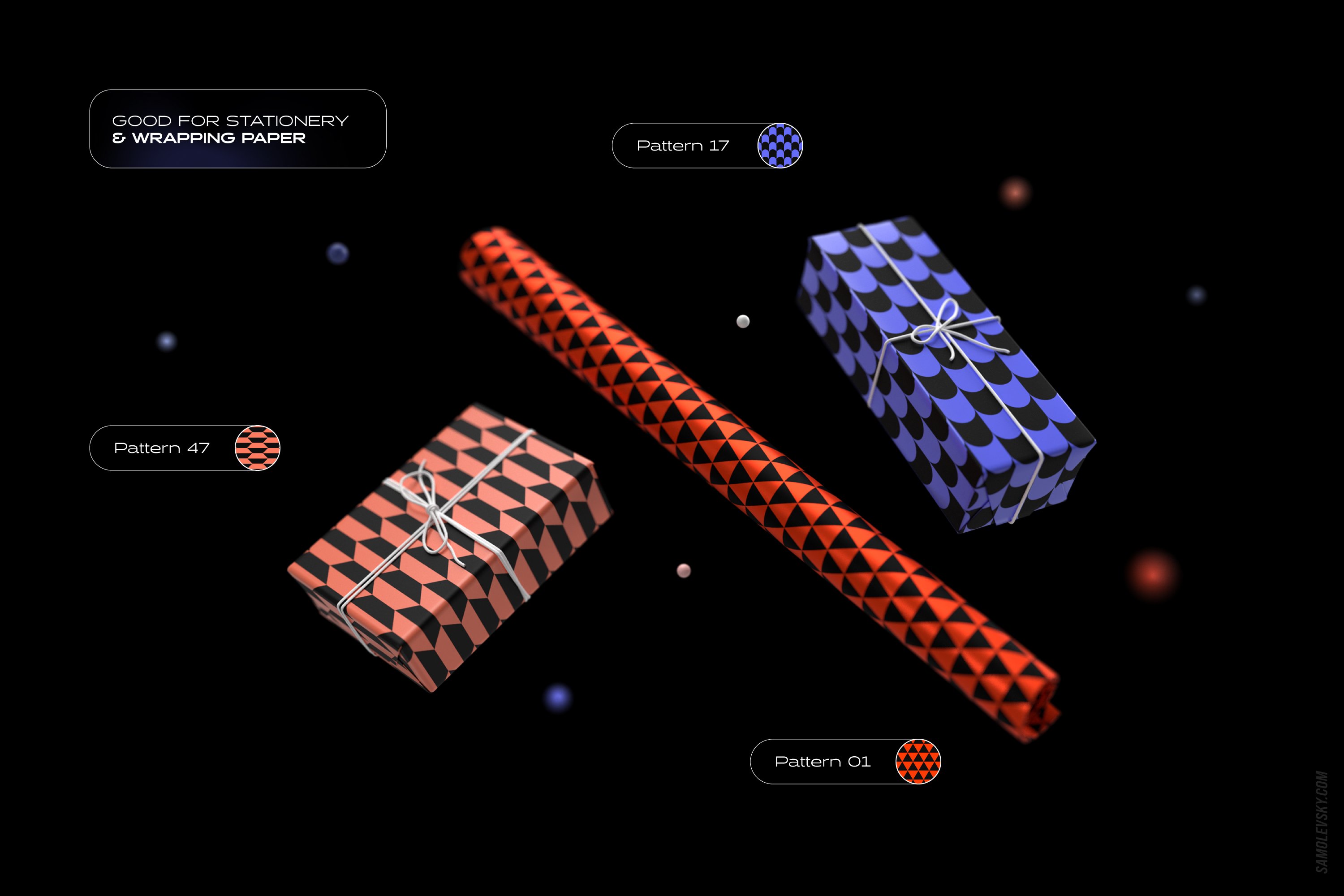 70款炫彩活力几何图形无缝隙图案底纹海报设计背景图片素材 Vibrant Geometric Seamless Patterns_img_2