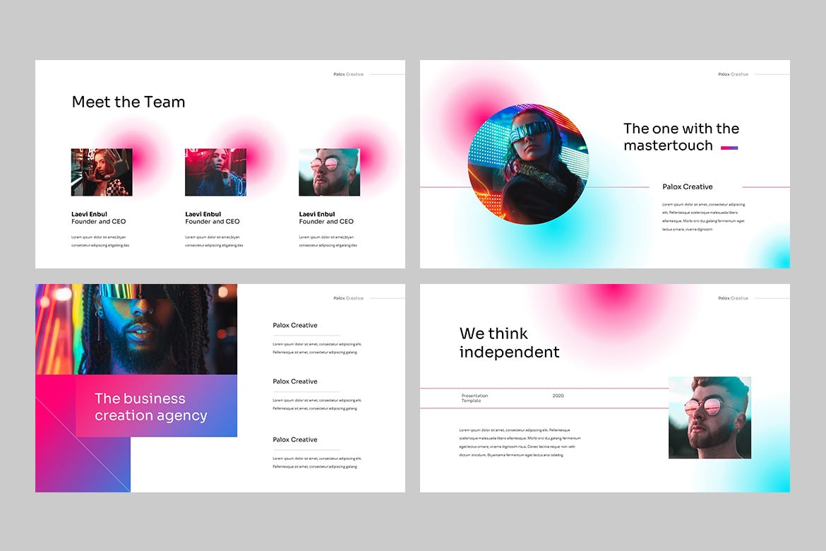 现代炫彩品牌营销策划提报幻灯片设计PPT+Keynote模板素材 PALOX - Creative Agency Powerpoint Template_img_2