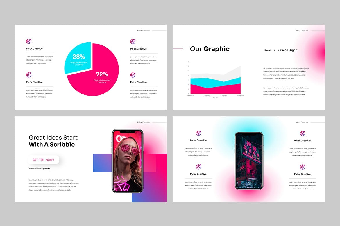 现代炫彩品牌营销策划提报幻灯片设计PPT+Keynote模板素材 PALOX - Creative Agency Powerpoint Template_img_2