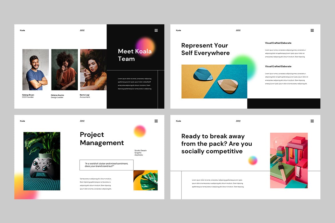 现代简约商务策划提报演示文稿设计PPT+Keynote模板素材 KOALA - Creative Powerpoint Presentation Template_img_2