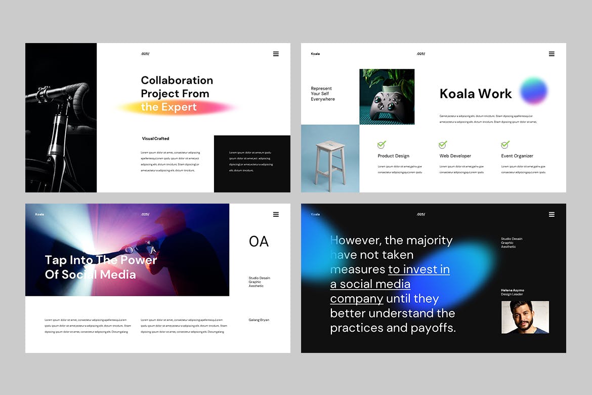 现代简约商务策划提报演示文稿设计PPT+Keynote模板素材 KOALA - Creative Powerpoint Presentation Template_img_2