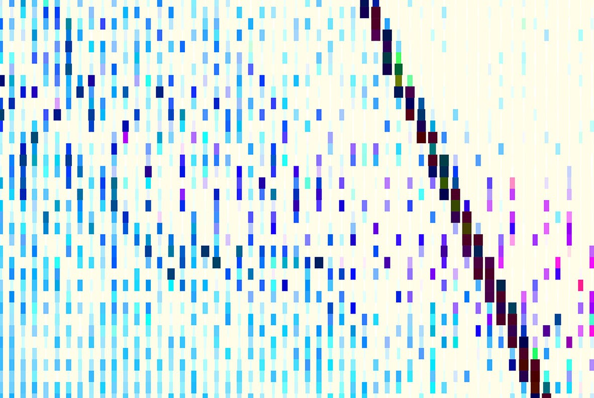 25张抽象故障光线纹理海报设计背景图片素材 Binary Patterns_img_2