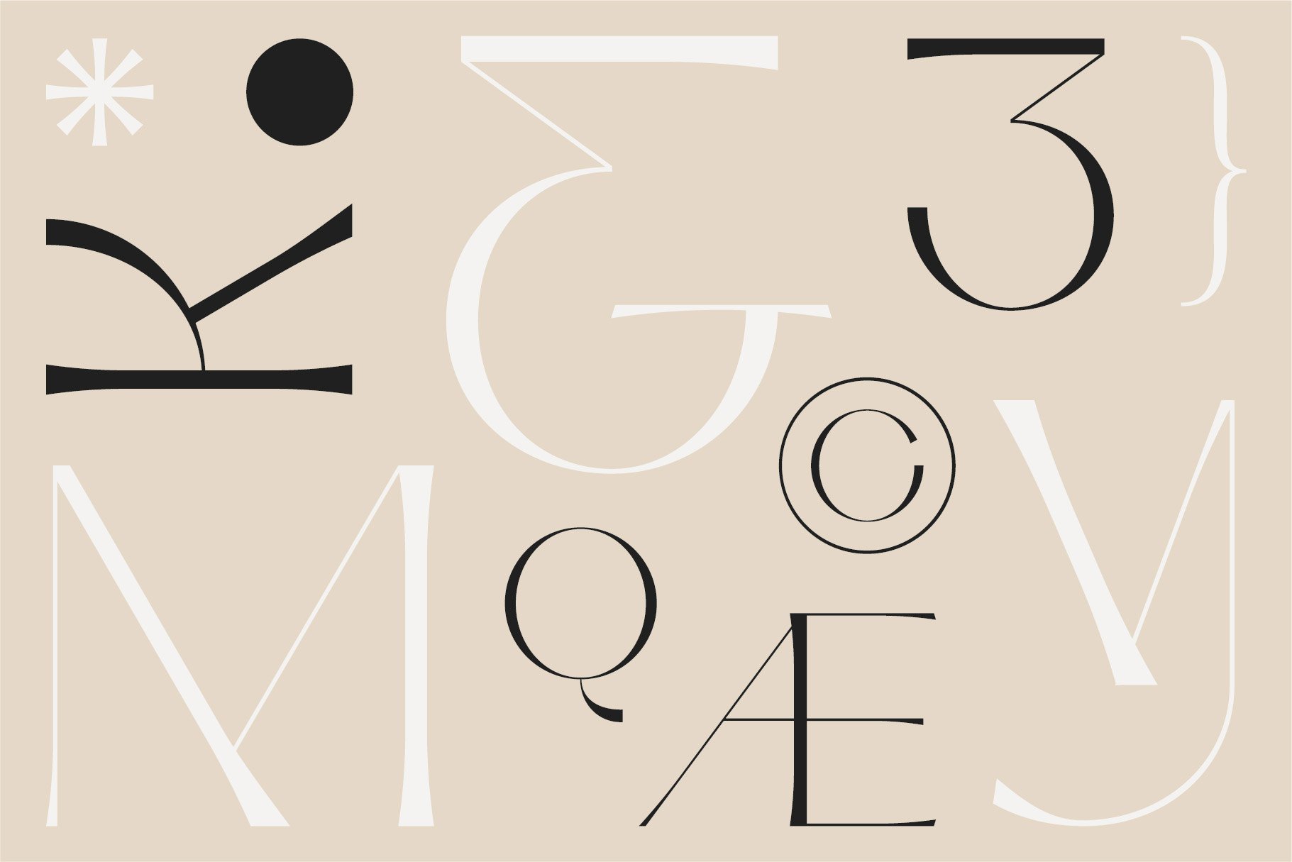 现代优雅杂志品牌标题Logo设计衬线英文字体素材 Artemis – Semi-serif Unique Typeface_img_2