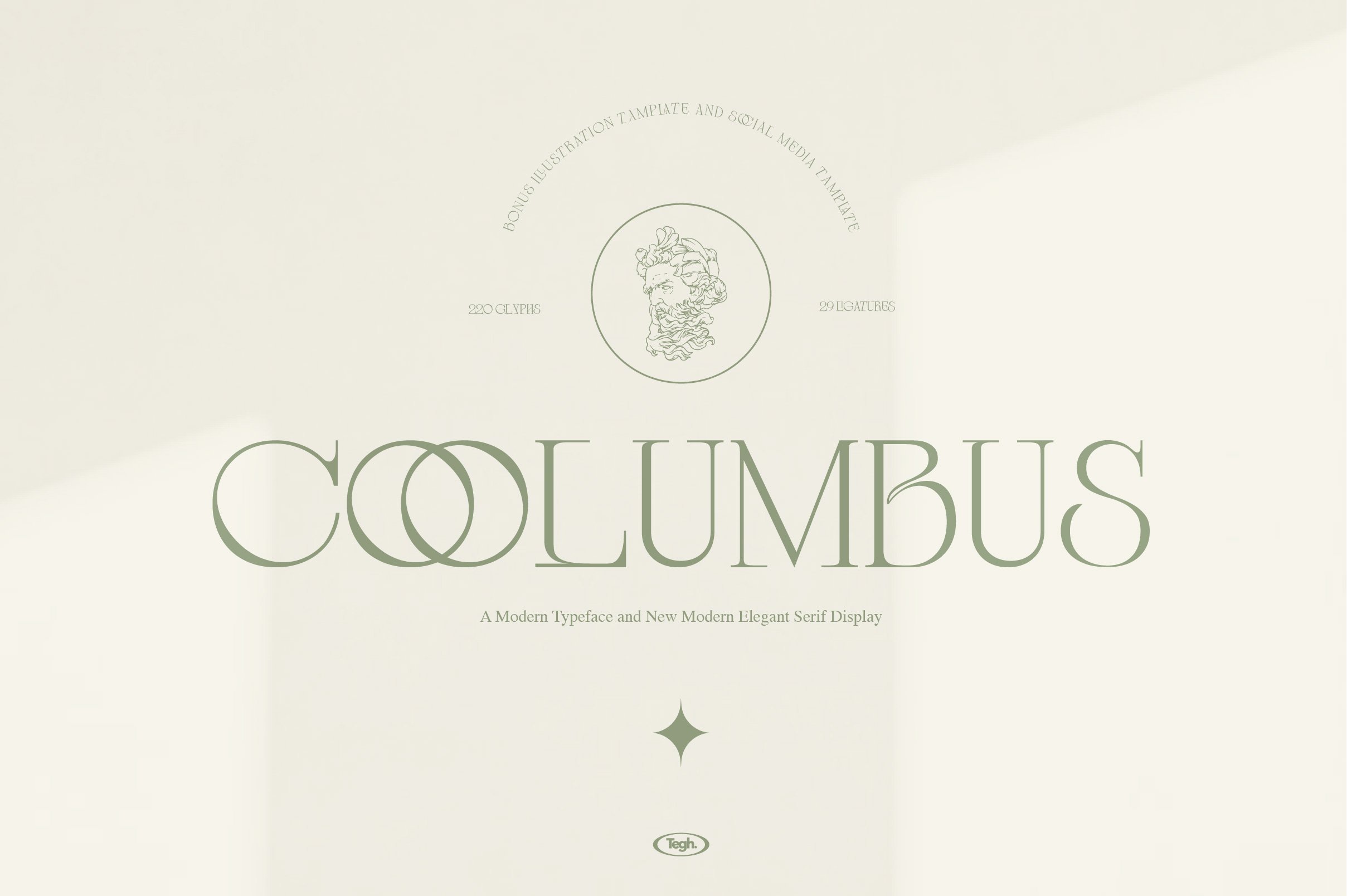 优雅复古杂志海报标题徽标Logo设计衬线英文字体素材 Coolumbus Modern Serif Font_img_2
