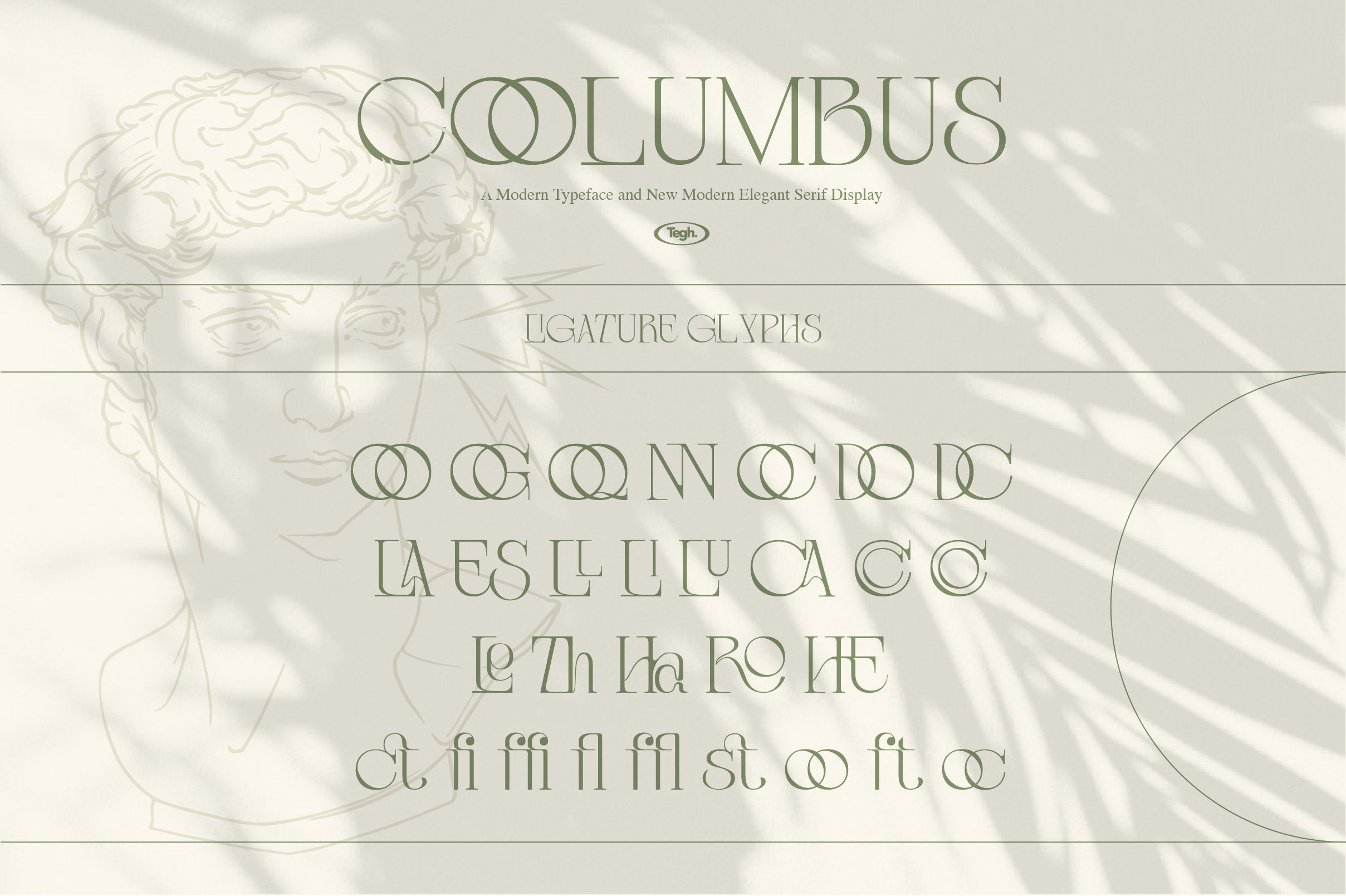 优雅复古杂志海报标题徽标Logo设计衬线英文字体素材 Coolumbus Modern Serif Font_img_2