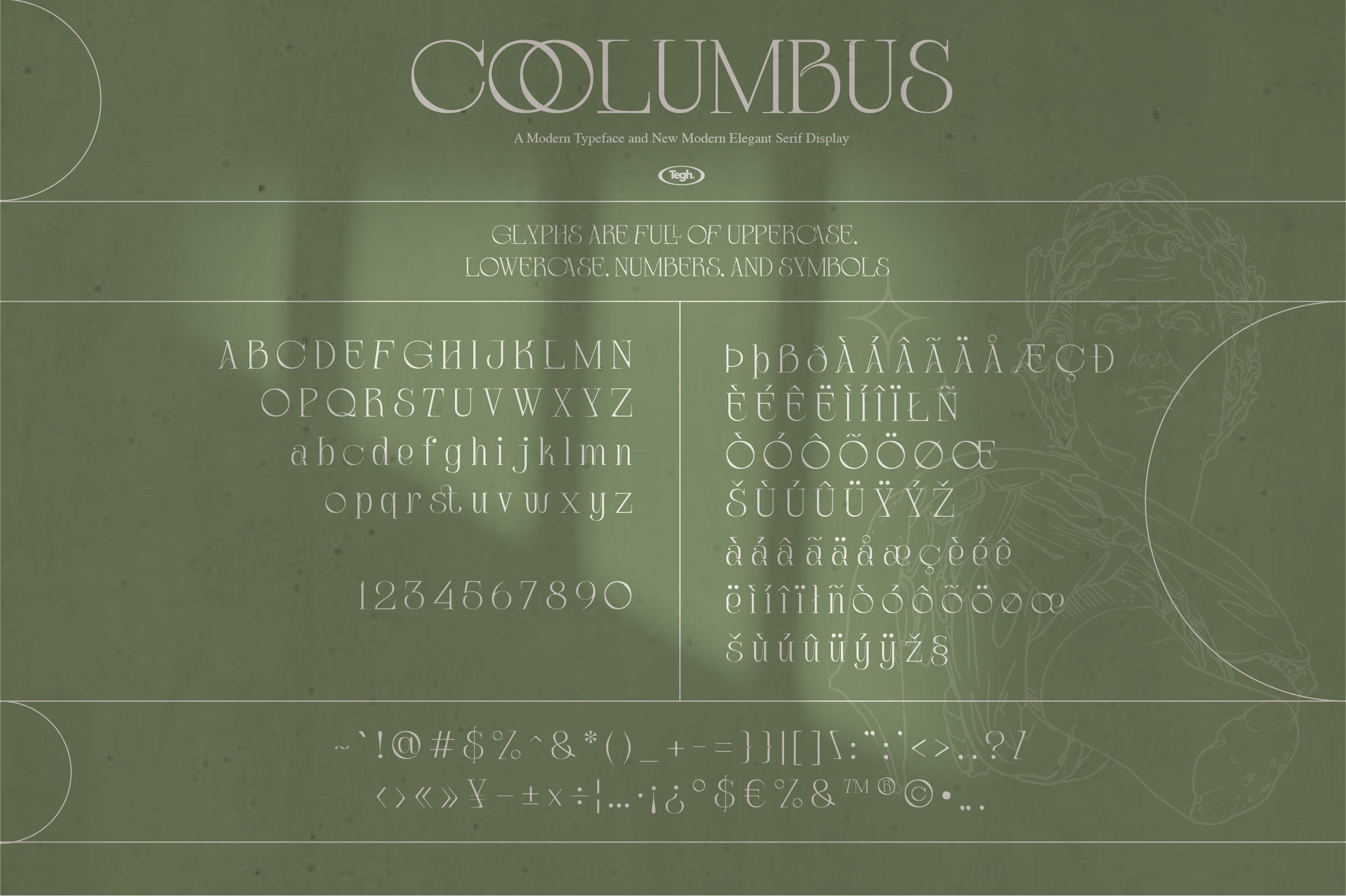 优雅复古杂志海报标题徽标Logo设计衬线英文字体素材 Coolumbus Modern Serif Font_img_2