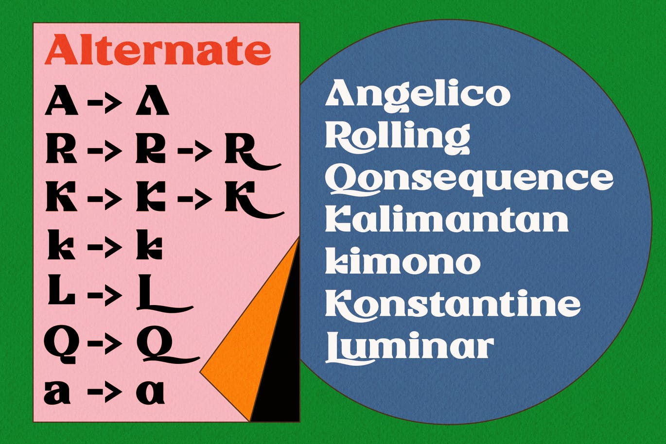 现代复古海报标题徽标Logo设计装饰英文字体素材 Rigeko Font_img_2