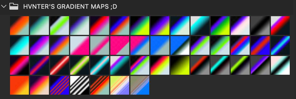 49款潮流炫彩热像仪渐变PS色彩预设模板素材 Hvnter - Gradient Maps_img_3