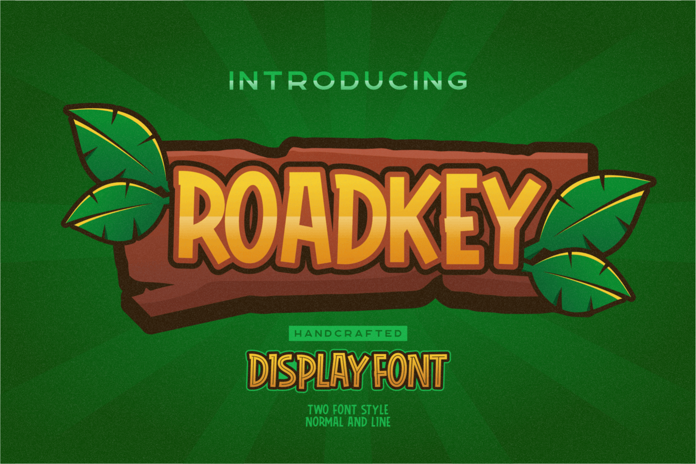 现代时尚卡通标题徽标Logo设计无衬线英文字体素材 Roadkey Kids Font_img_2