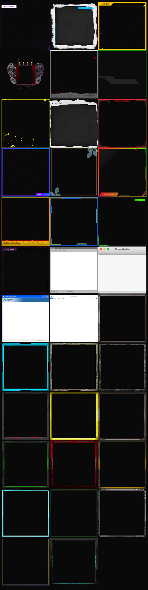 AE脚本 500多款潮流工业游戏风直播海报窗口边框表情设计视频模板素材 The Streamer | Everything for Web Twitch Youtube Live_img_2