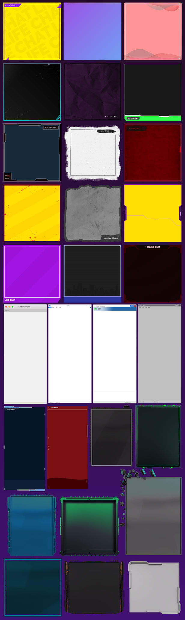 AE脚本 500多款潮流工业游戏风直播海报窗口边框表情设计视频模板素材 The Streamer | Everything for Web Twitch Youtube Live_img_2