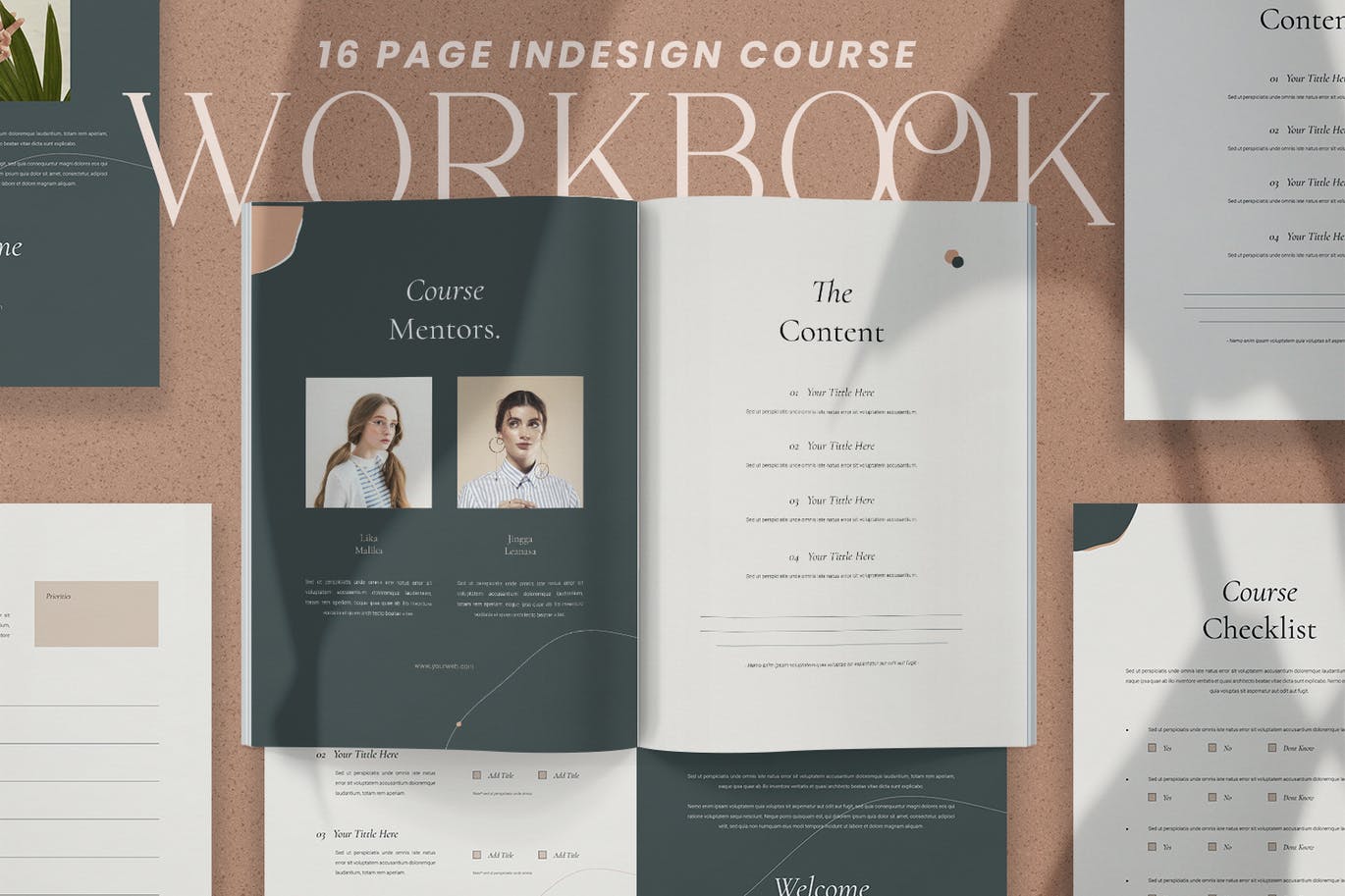 16页课程工作簿画册设计INDD模板 The Course Workbook | Minimal_img_2