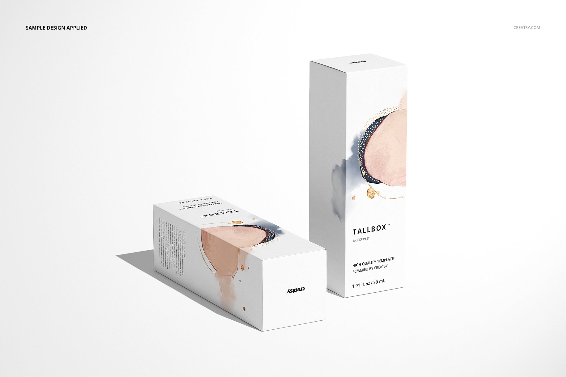 极简方形产品包装纸盒设计PS智能贴图样机合集 Tall Box Mockup Set_img_2