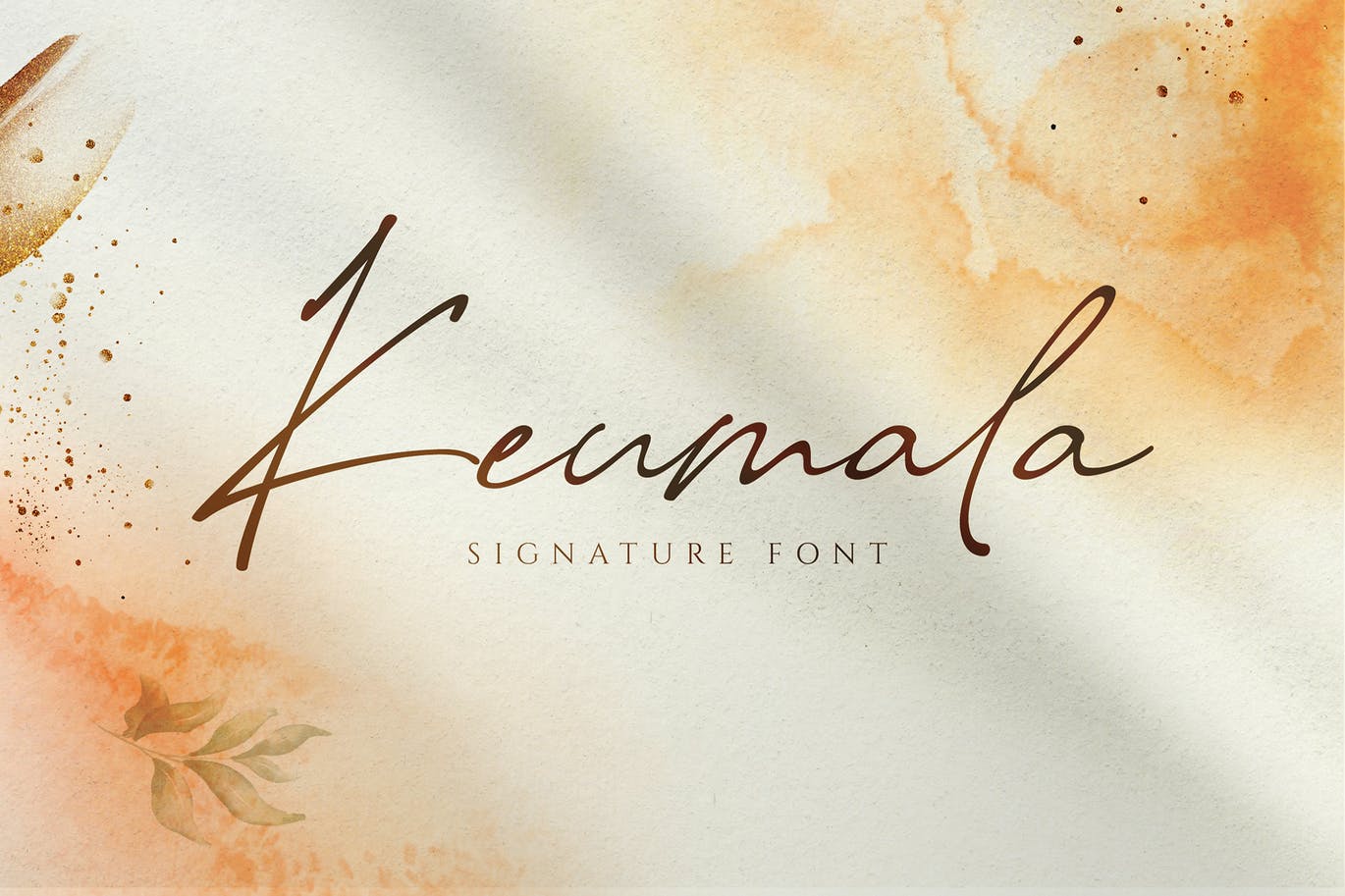 现代优雅杂志徽标Logo手写英文字体设计素材 Keumala - Script Signature Font_img_2