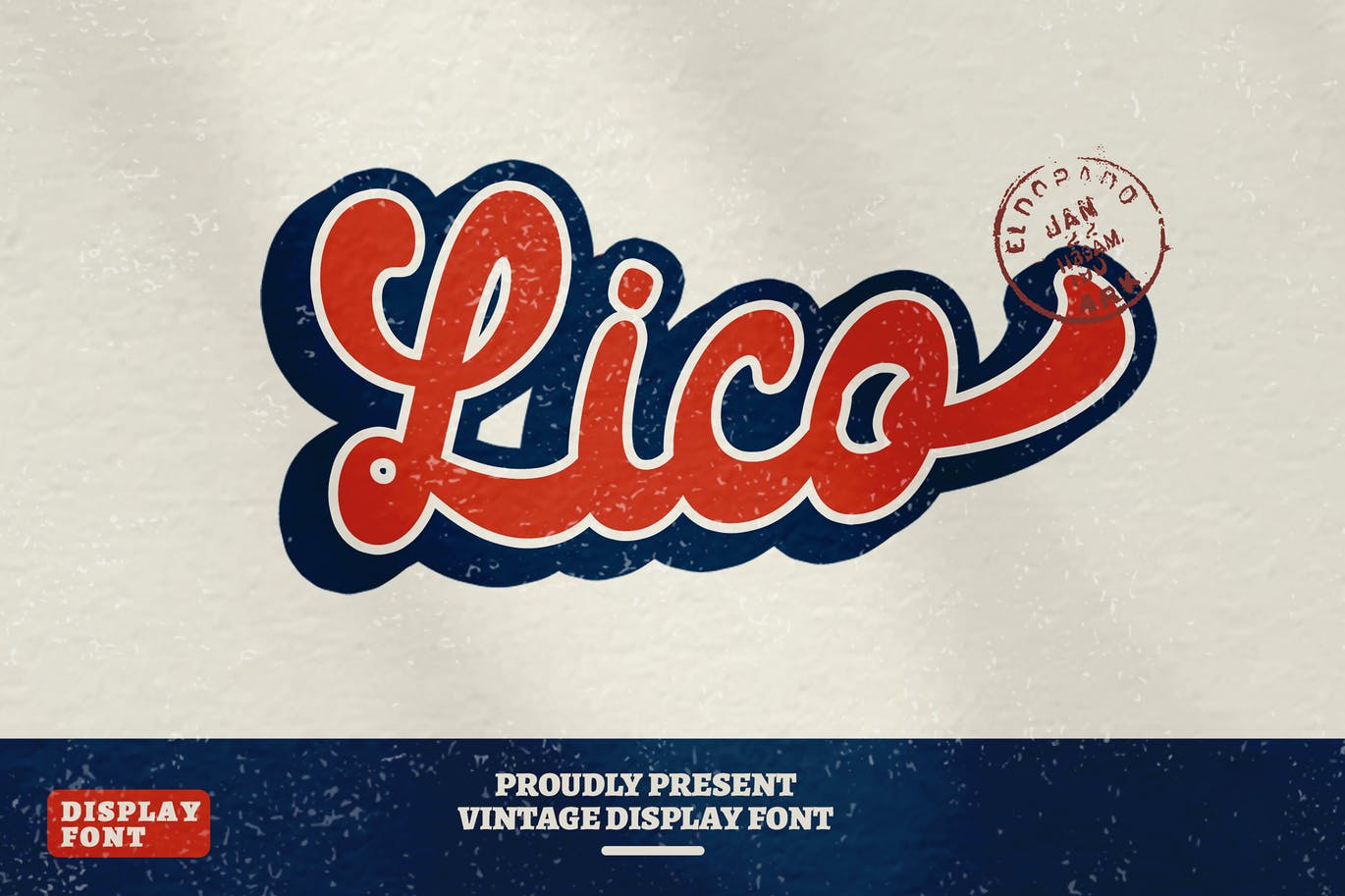 复古有趣海报标题徽标Logo手写英文字体素材 Lico - Vintage Retro Display Font_img_2