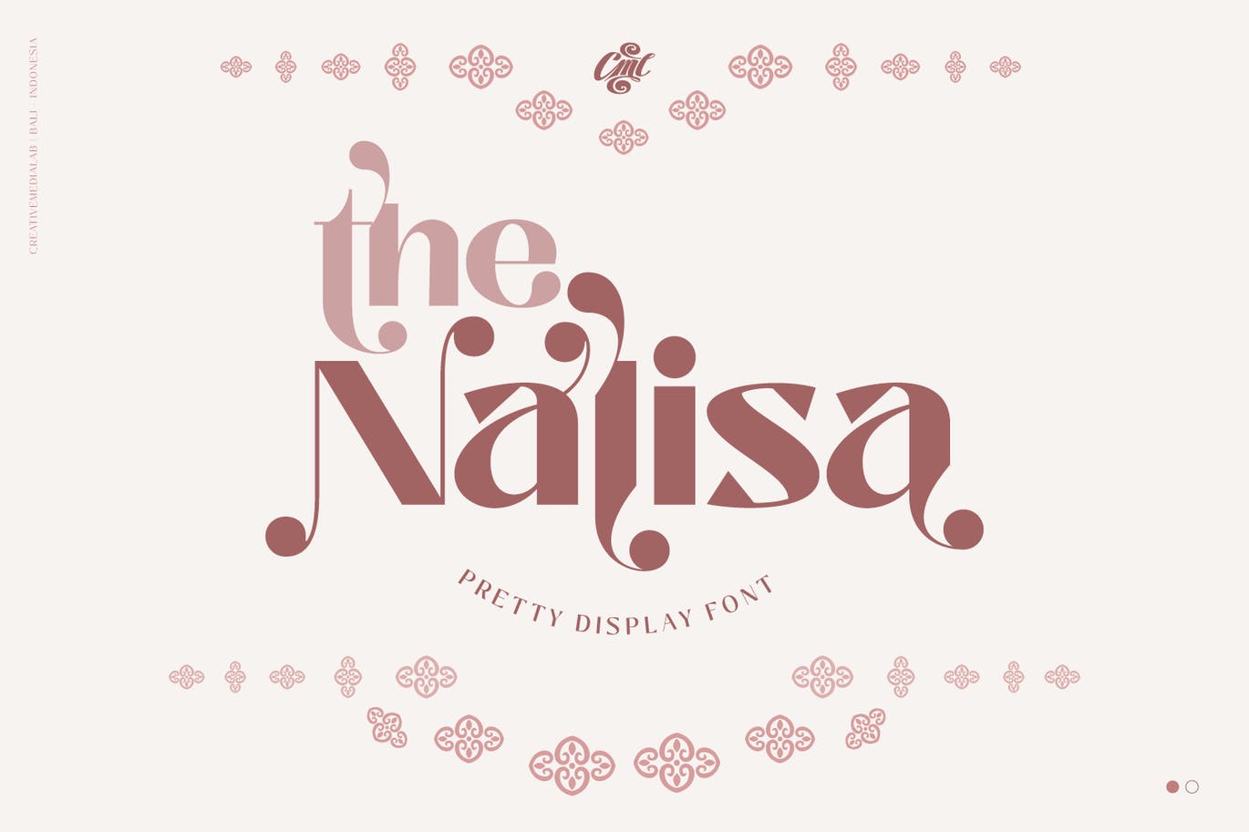 时尚优雅杂志标题徽标Logo装饰英文字体素材 Nalisa Font - Beauty Display Font_img_2