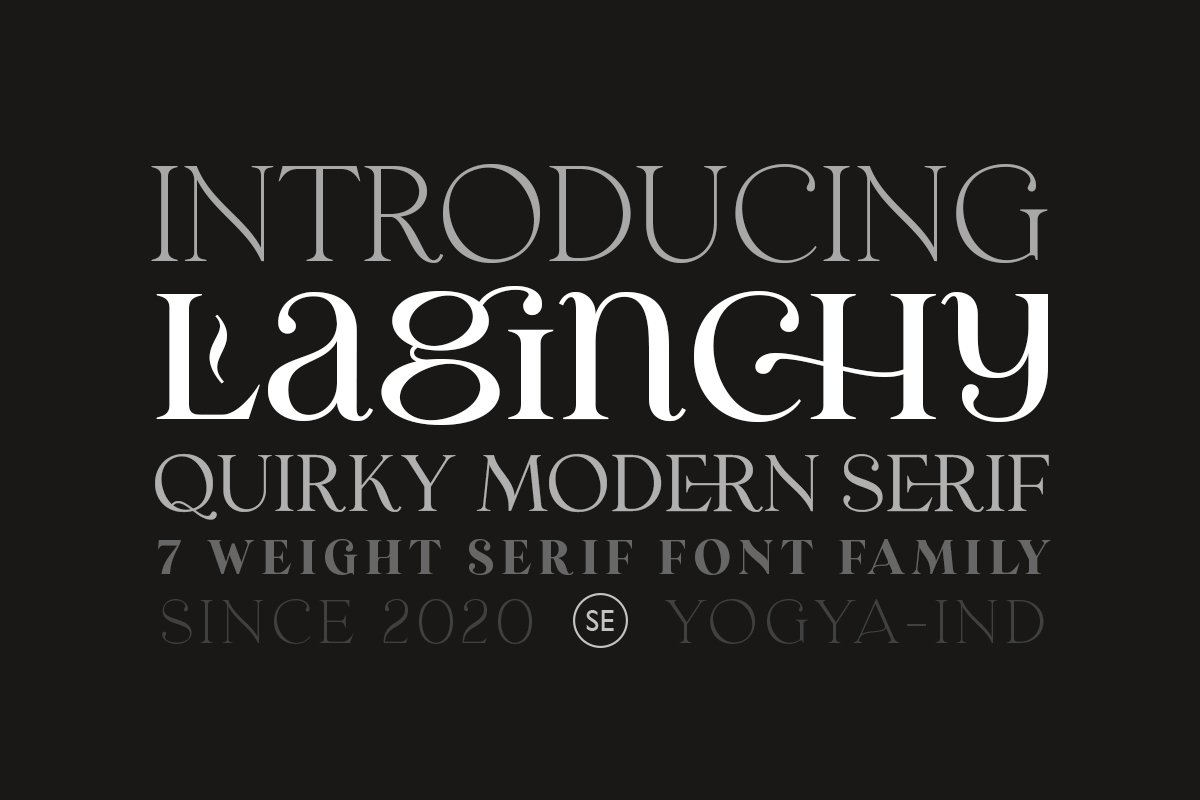 优雅古典轻奢时尚品牌Logo海报标题装饰英文字体素材 Laginchy - Quirky Serif_img_2