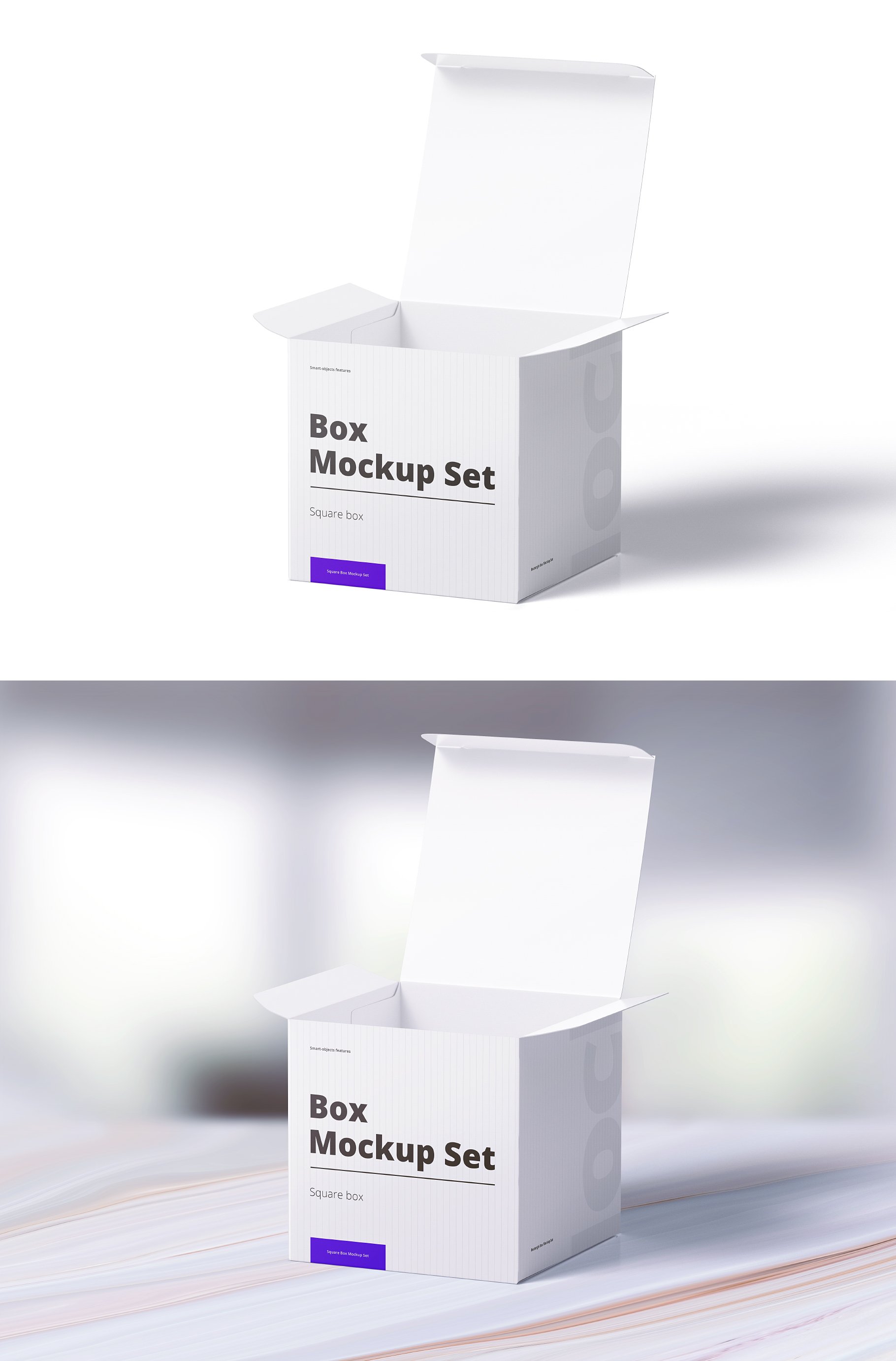 9款方形产品包装纸盒设计展示贴图样机合集 Square Box Mockup Set 02_img_2