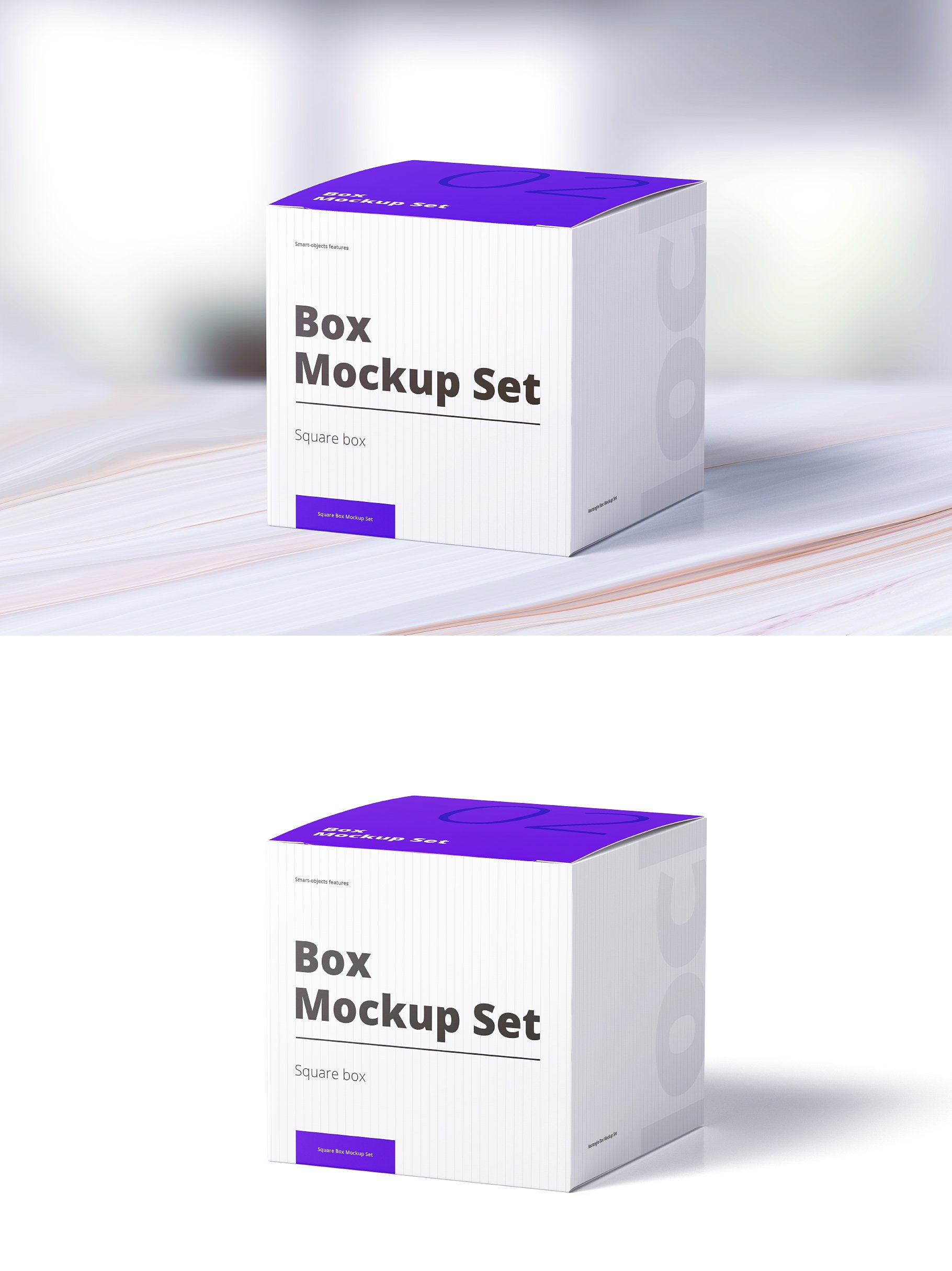 9款方形产品包装纸盒设计展示贴图样机合集 Square Box Mockup Set 02_img_2