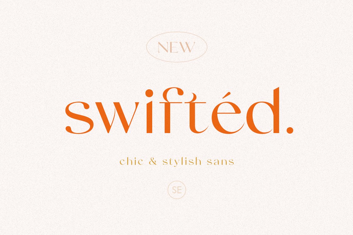 现代时尚杂志标题徽标Logo设计无衬线英文字体素材 Swifted - Chic & Stylish Sans_img_2