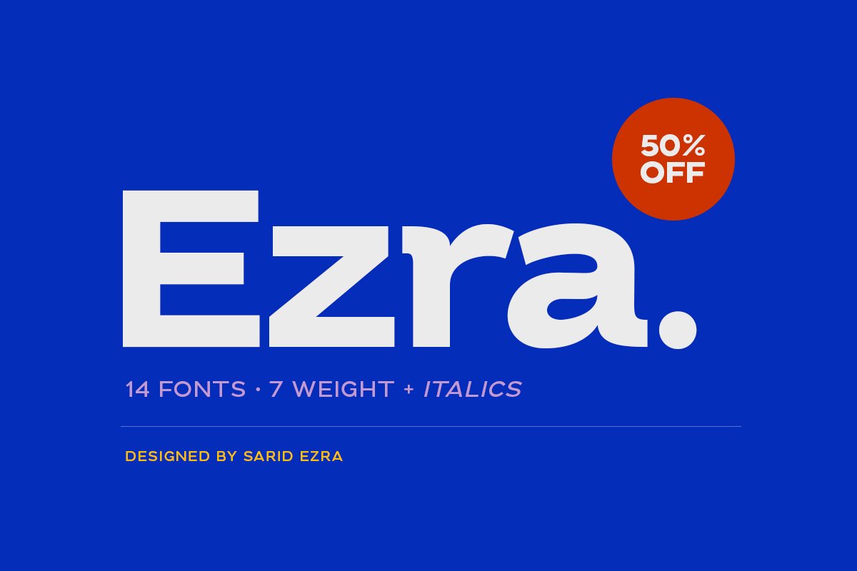 现代时尚杂志标题徽标Logo无衬线英文字体设计素材 Ezra - Modern Sans_img_2