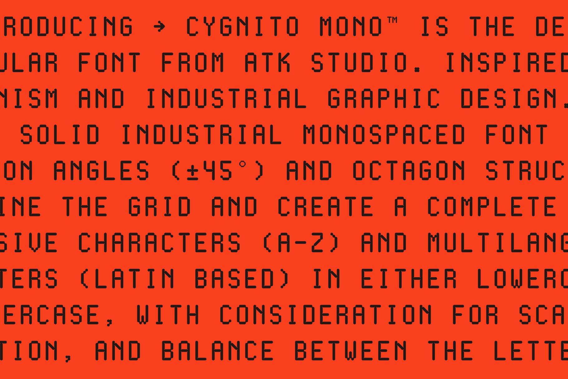 现代简约经典海报杂志等宽无衬线英文字体素材 Cygnito Mono_img_2