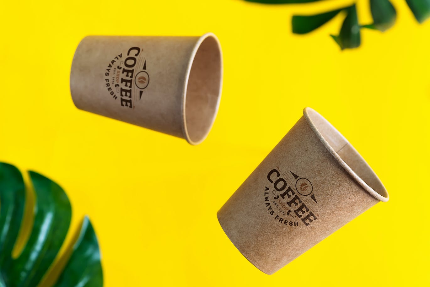 10个一次性咖啡纸杯设计PS智能贴图样机合集 Zero Waste Cups Mockup Set_img_2