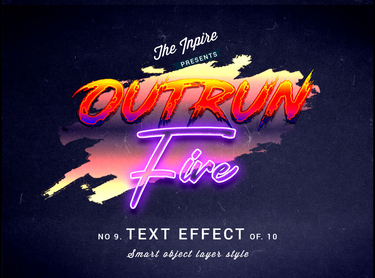 10款复古80年代蒸汽波海报标题Logo设计PS文本样式模板 80s Text Effects Bundle_img_2