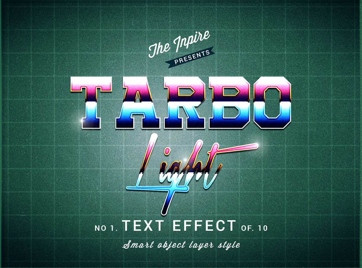 10款复古80年代蒸汽波海报标题Logo设计PS文本样式模板 80s Text Effects Bundle_img_2