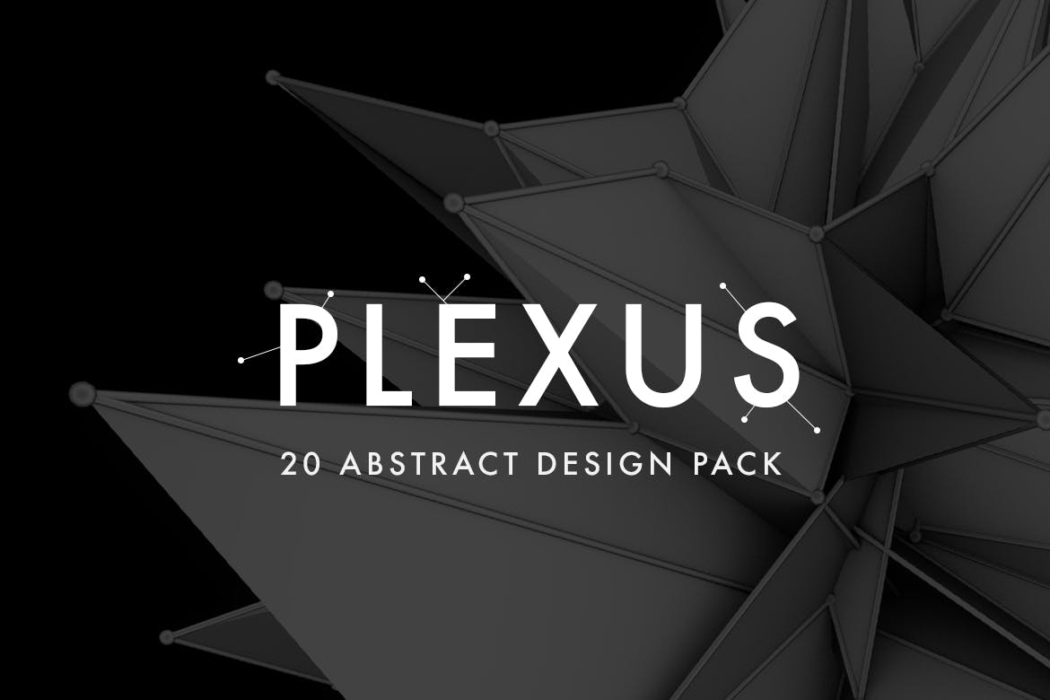 20款抽象3D立体几何图案海报设计背景图片素材 Plexus - 20 Abstract Design Pack_img_2