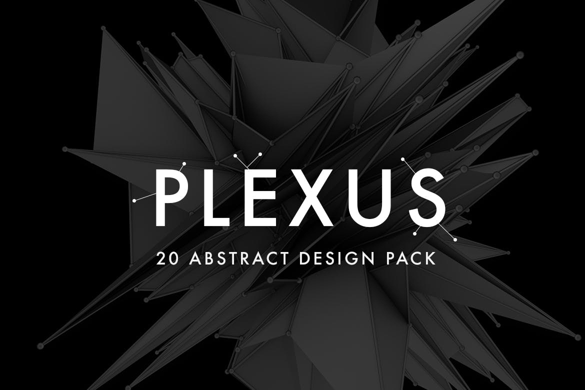 20款抽象3D立体几何图案海报设计背景图片素材 Plexus - 20 Abstract Design Pack_img_2