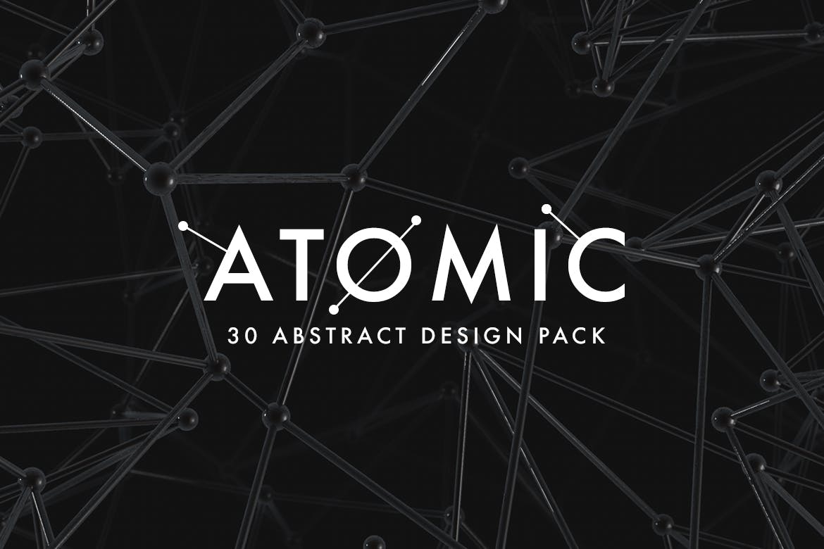 30款抽象科幻金属原子海报设计背景图片素材 Atomic - 30 Abstract Design Pack_img_2