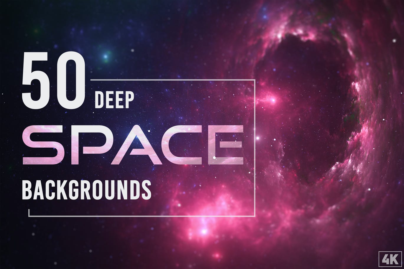 50款高清宇宙太空星云星系背景图片设计素材 50 Deep Space Backgrounds - Vol. 1_img_2