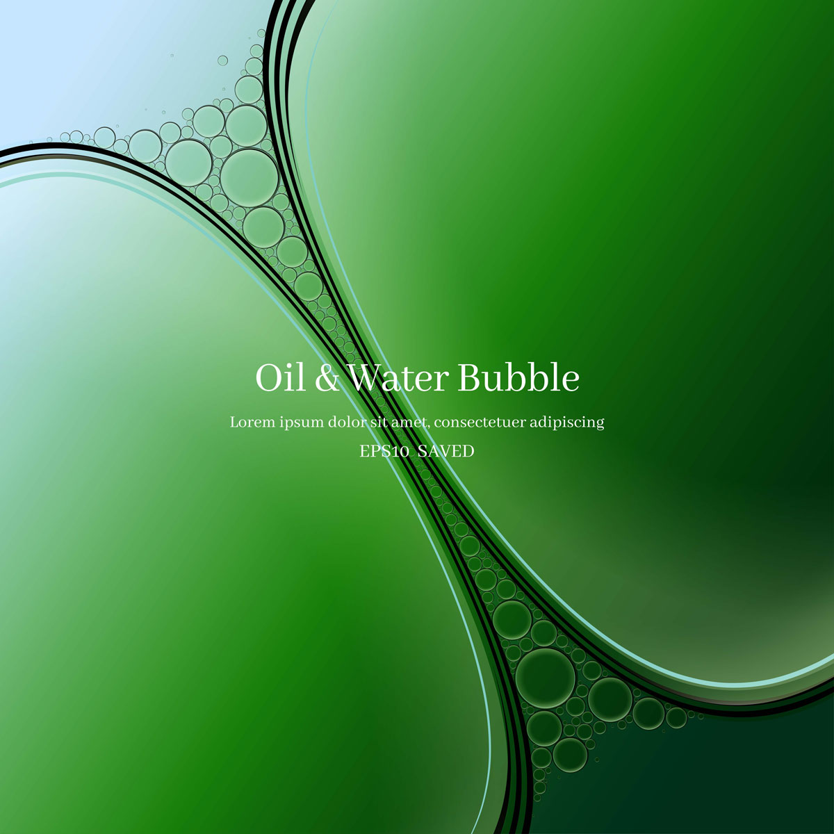 14款油脂液体水滴气泡海报设计AI矢量素材 Water Drop Bubble Vector Material_img_2