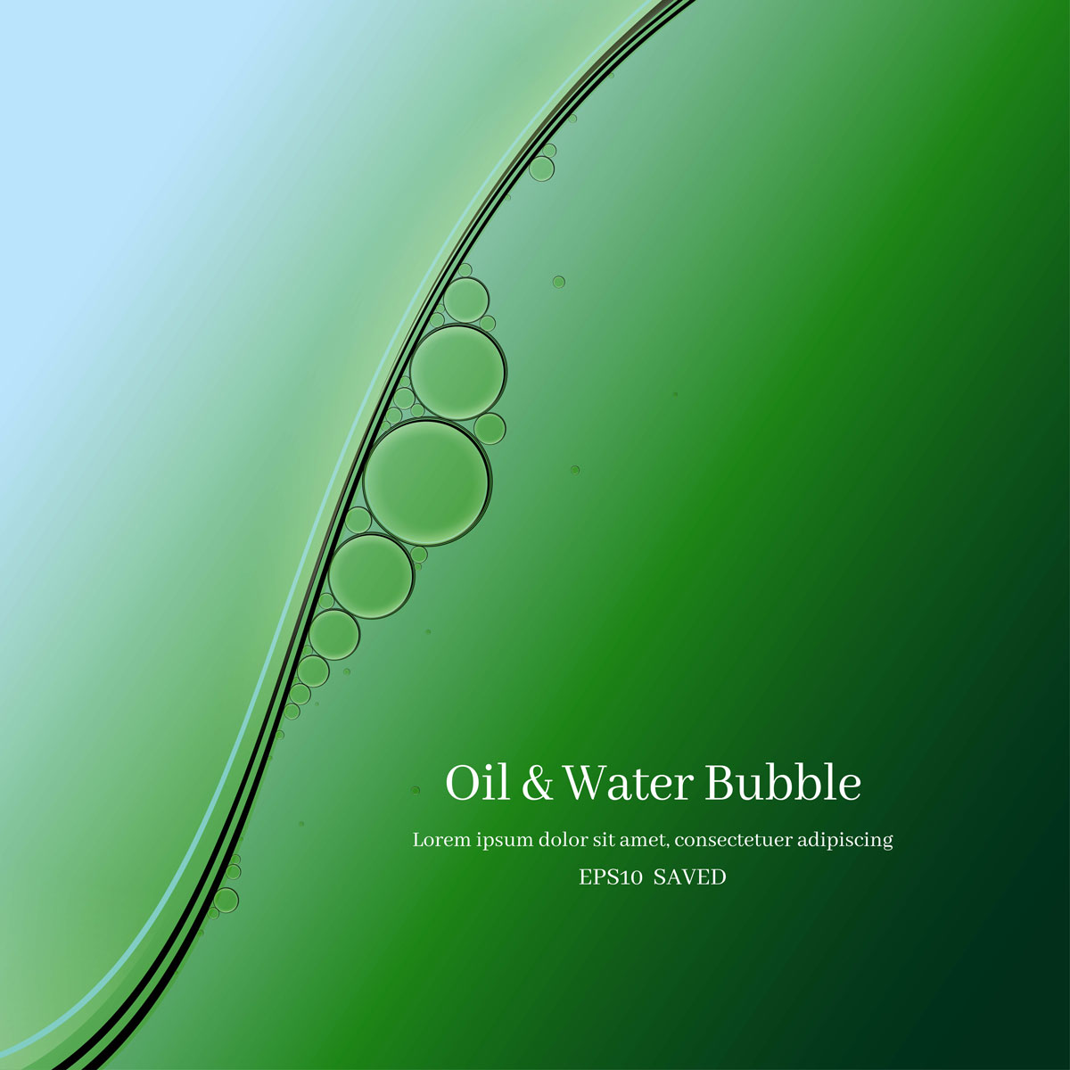 14款油脂液体水滴气泡海报设计AI矢量素材 Water Drop Bubble Vector Material_img_2