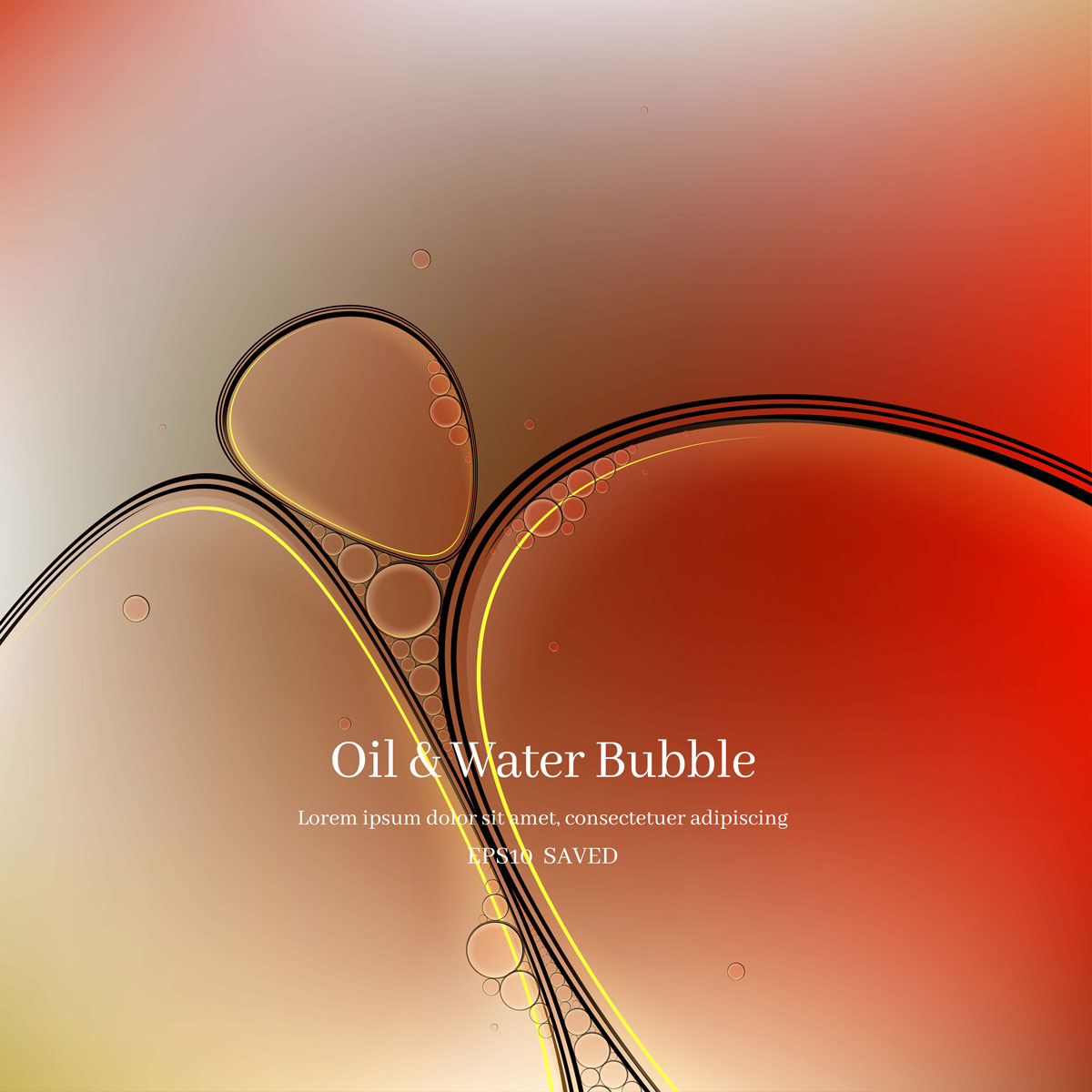 14款油脂液体水滴气泡海报设计AI矢量素材 Water Drop Bubble Vector Material_img_2