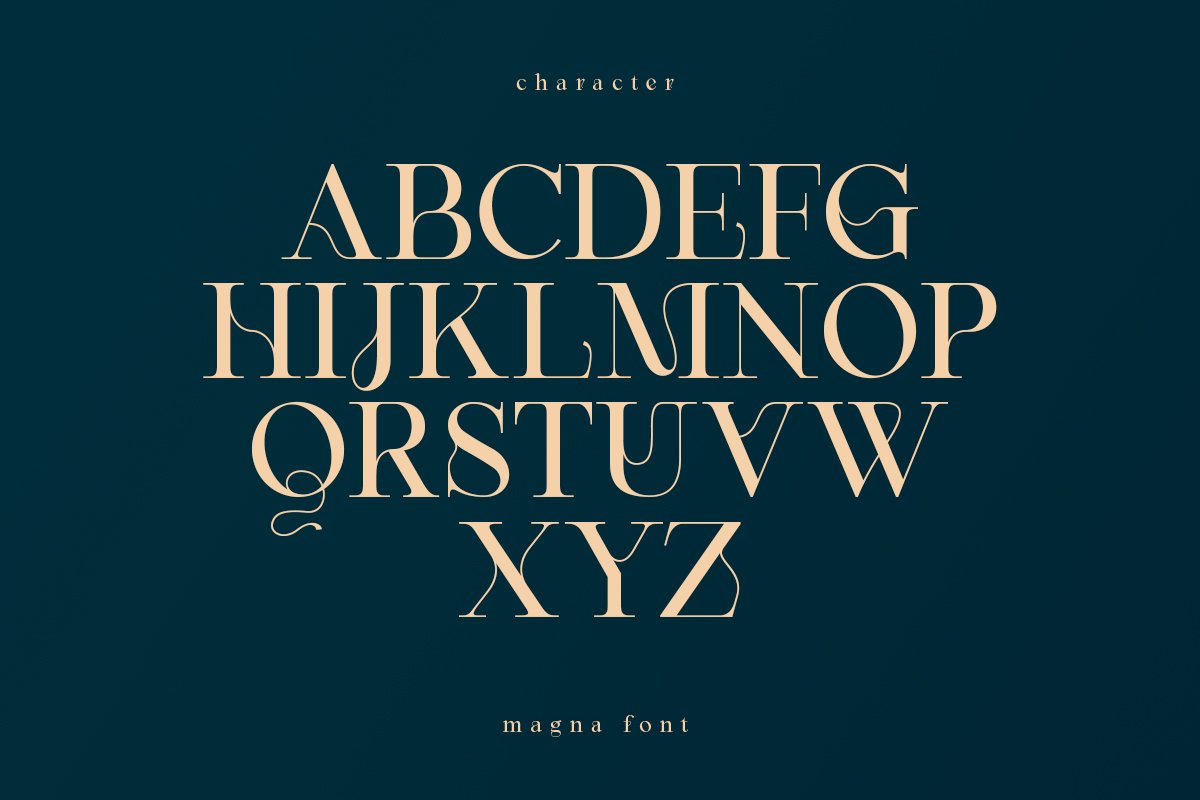 优雅轻奢现代时尚Logo杂志海报标题衬线英文字体素材 Magna - Modern Serif font_img_2