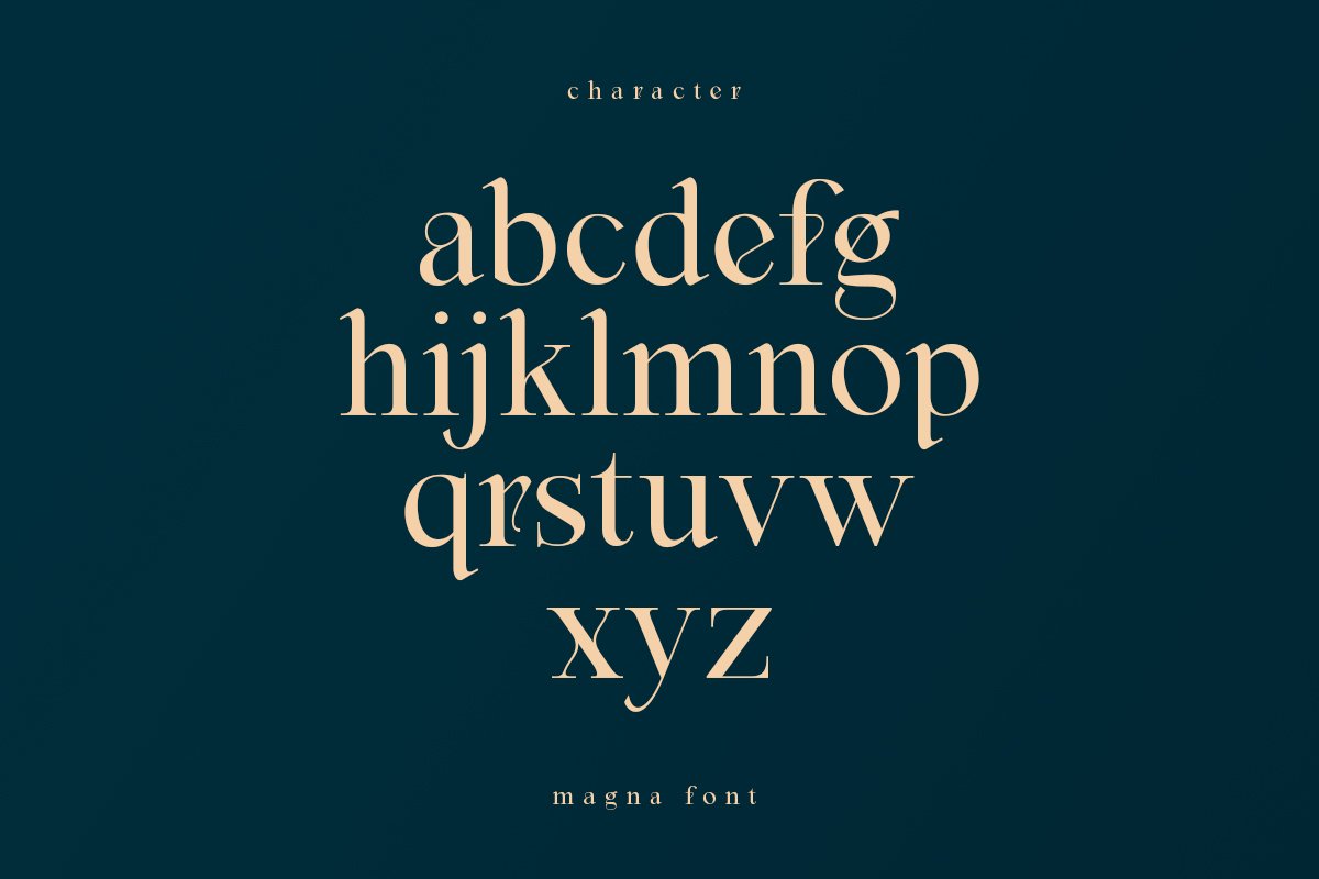 优雅轻奢现代时尚Logo杂志海报标题衬线英文字体素材 Magna - Modern Serif font_img_2